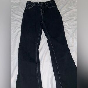 Black flare pants
